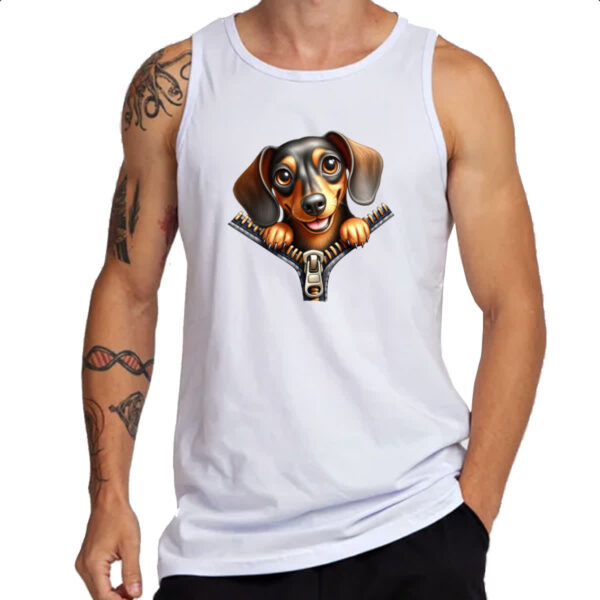 Camiseta Regata Dachshund no Ziper - Imagem 3
