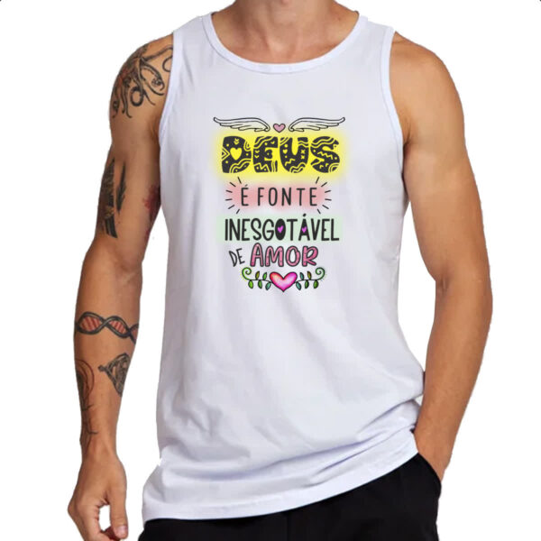 Camiseta Regata Deus fonte de amor - Imagem 3