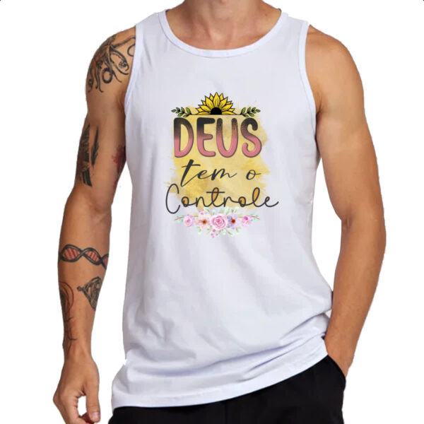 Camiseta Regata Deus tem o controle - Imagem 3