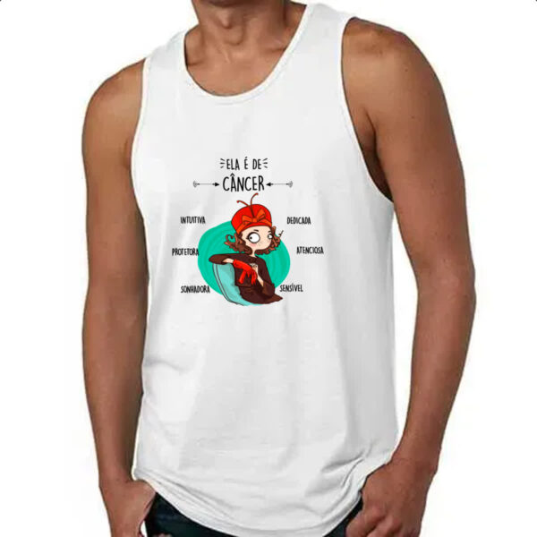Camiseta Regata Ela e de Cancer - Imagem 4