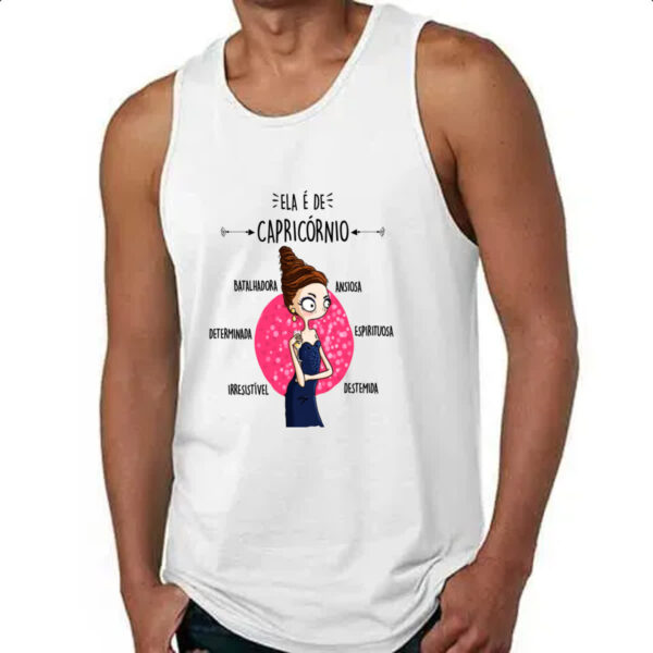Camiseta Regata Ela e de Capricornio - Imagem 4
