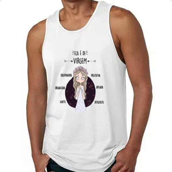 Camiseta Regata Ela e de Virgem - Imagem 4