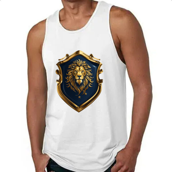 Camiseta Regata Escudo dourado leao de juda - Imagem 4