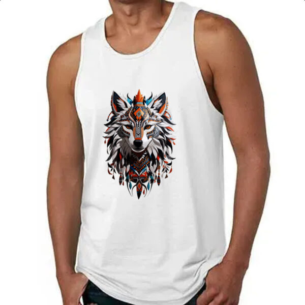 Camiseta Regata Espirito lobo tribal - Imagem 4