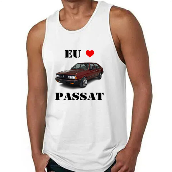 Camiseta Regata Eu amo passat Vermelho - Imagem 4