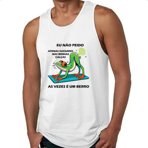 Camiseta Regata Eu nao peido sapo - Imagem 4