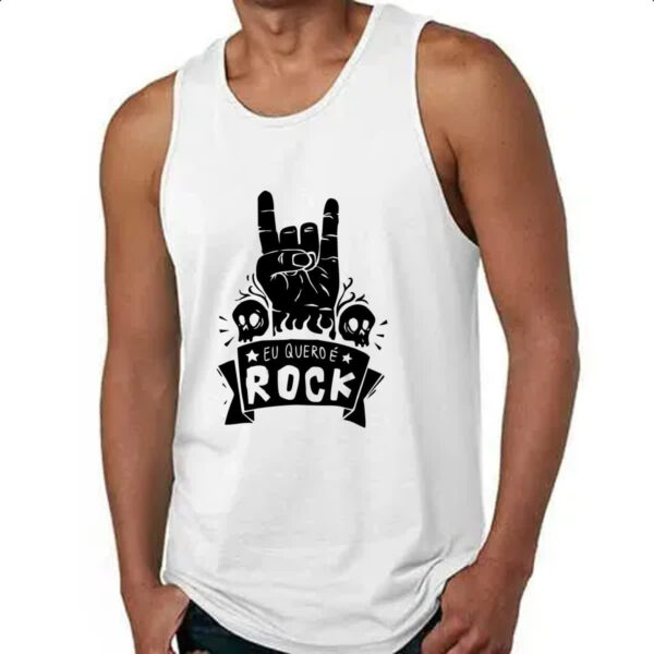 Camiseta Regata Eu quero e Rock - Imagem 4