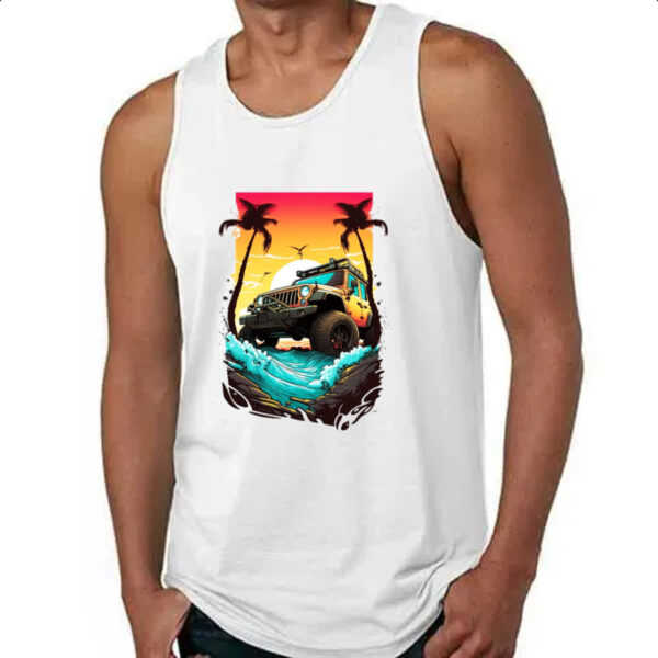 Camiseta Regata Jeep off road sunset art - Imagem 4