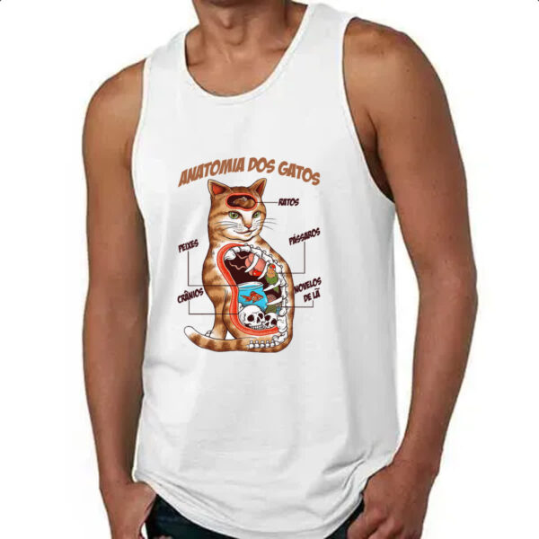 Camiseta Regata Anatomia dos gatos - Imagem 4