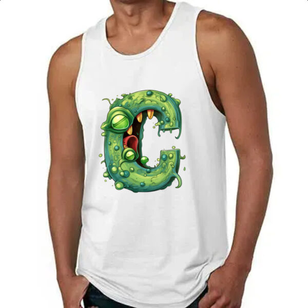 Camiseta Regata Zumbi Alfabeto Letra C - Imagem 4