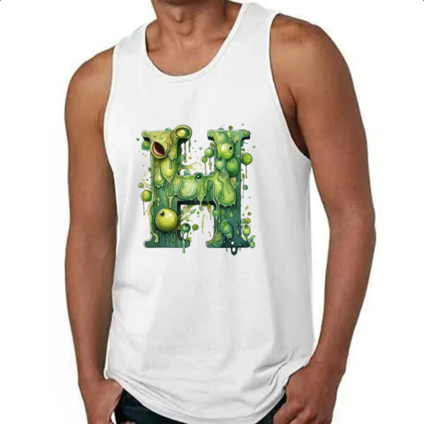 Camiseta Regata Zumbi Alfabeto Letra H - Imagem 4