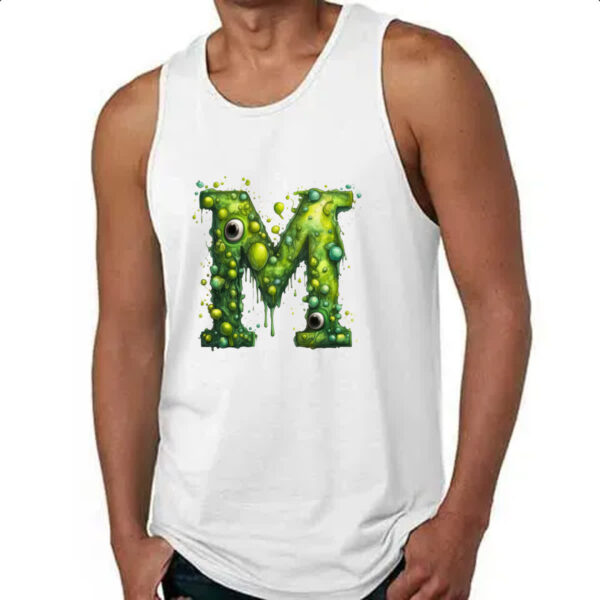 Camiseta Regata Zumbi Alfabeto Letra M - Imagem 4