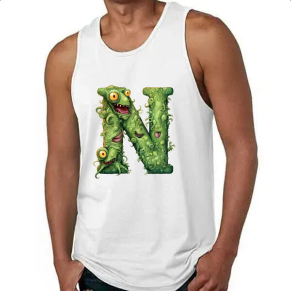 Camiseta Regata Zumbi Alfabeto Letra N - Imagem 4
