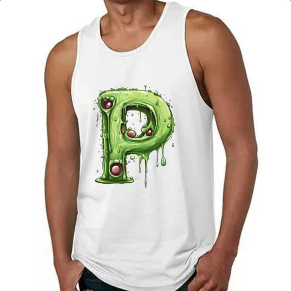 Camiseta Regata Zumbi Alfabeto Letra P - Imagem 4