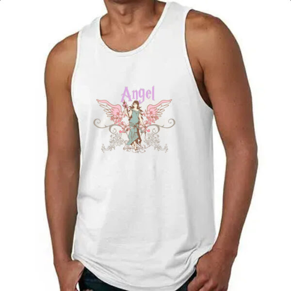 Camiseta Regata Angel girl flowers - Imagem 4