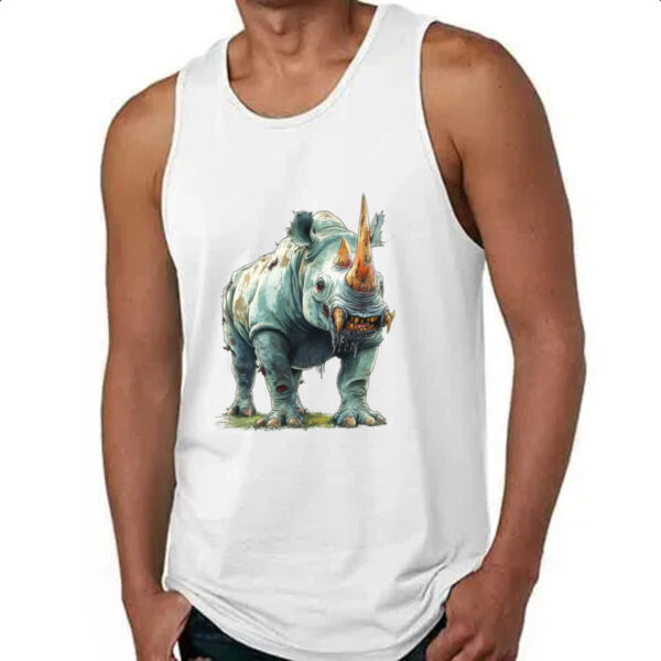 Camiseta Regata Zumbi Rinoceronte - Imagem 4