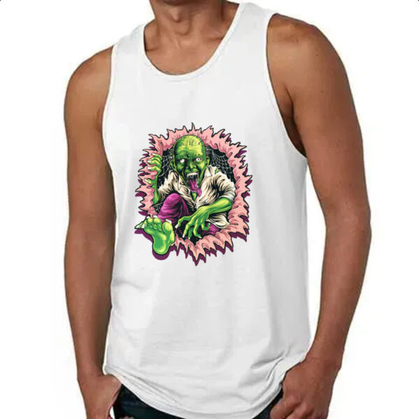 Camiseta Regata Zumbi rasgando a camiseta - Imagem 4