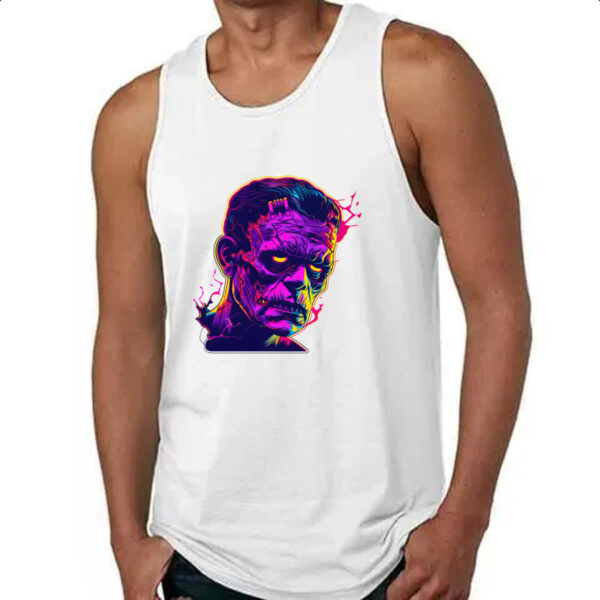 Camiseta Regata Frankstein Neon Art Face - Imagem 4