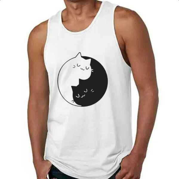 Camiseta Regata Gatinhos Yin Yang - Imagem 4