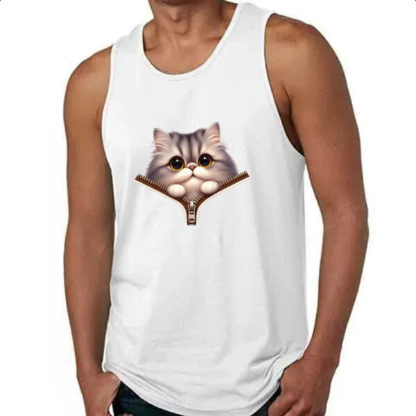 Camiseta Regata Gato British Longhair no ziper - Imagem 4