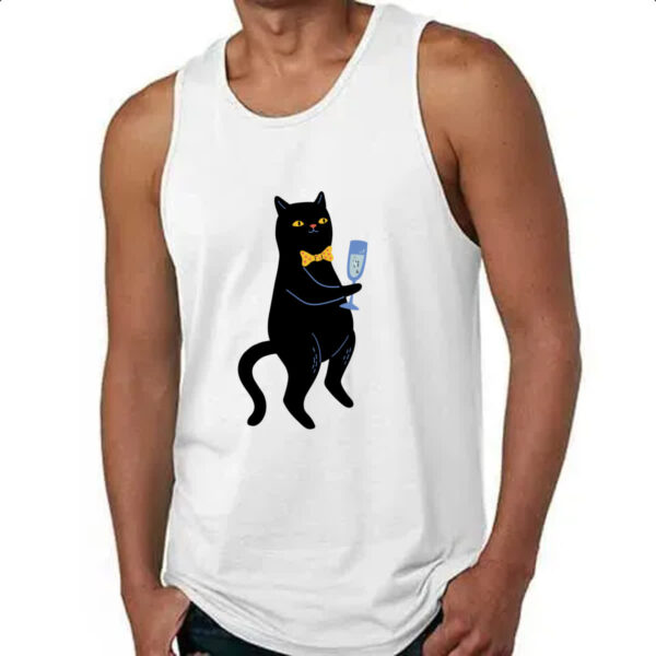 Camiseta Regata Gato drink de peixe - Imagem 4