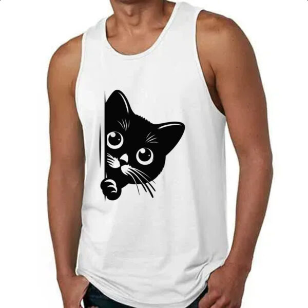 Camiseta Regata Gato espiando - Imagem 4