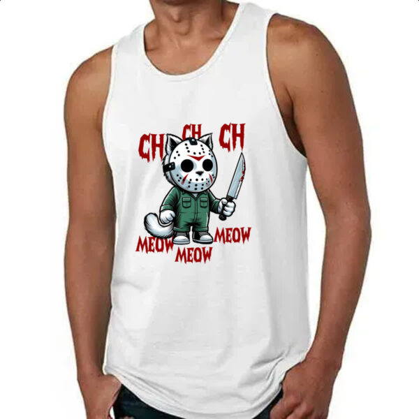 Camiseta Regata Gato Halloween Sexta Feira 13 - Imagem 4