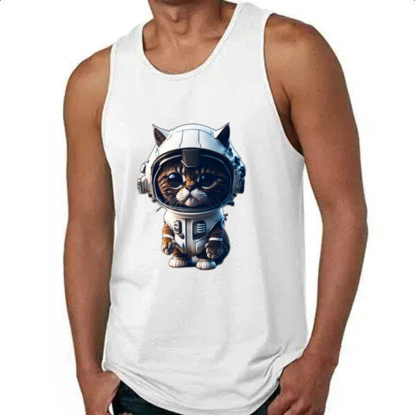 Camiseta Regata Gato filhote fofinho astronauta - Imagem 4