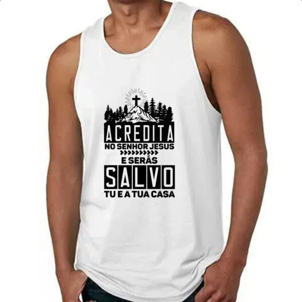Camiseta Regata Gospel Atos 16.31 - Imagem 4