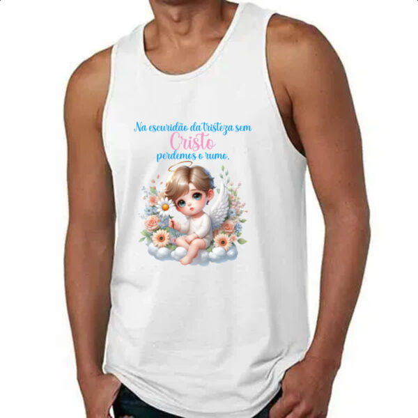 Camiseta Regata Anjo escuridao da tristeza - Imagem 4