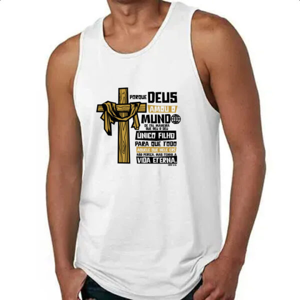 Camiseta Regata Gospel Joao 3.16 - Imagem 4