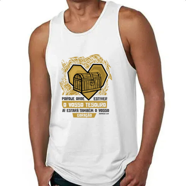 Camiseta Regata Gospel Matheus 6.21 - Imagem 4
