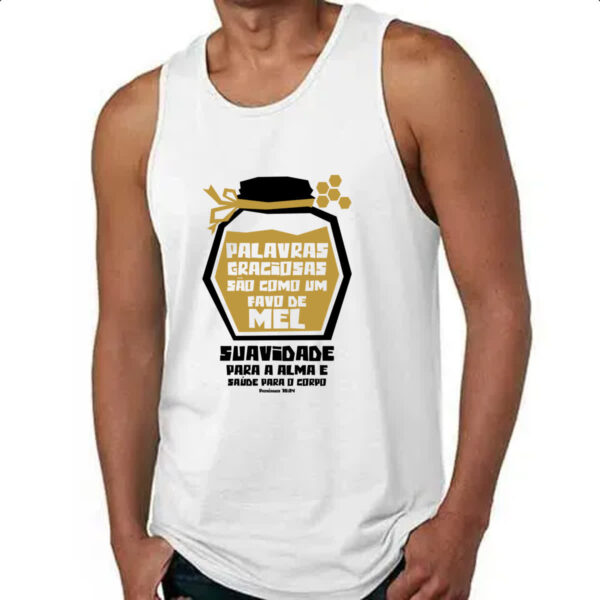 Camiseta Regata Gospel Proverbios 16.24 - Imagem 4