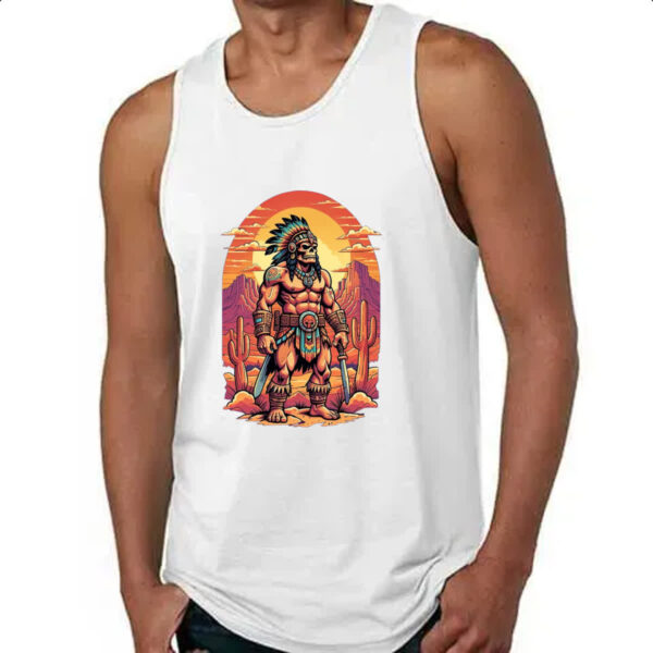 Camiseta Regata Guerreiro Skull Indio Americano - Imagem 4