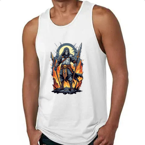 Camiseta Regata Guerreiro Skull Medieval - Imagem 4