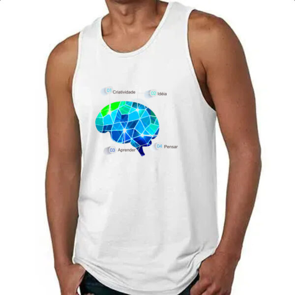 Camiseta Regata Infograficos do cerebro - Imagem 4