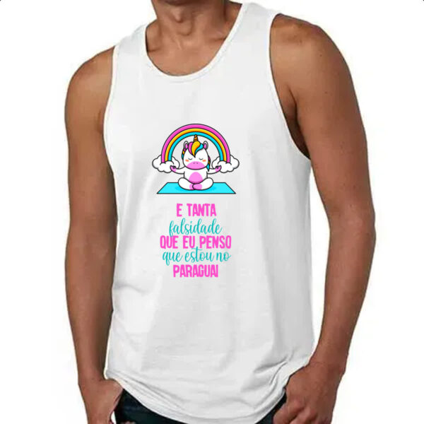 Camiseta Regata Ironico e tanta falsidade - Imagem 4