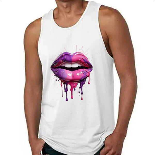 Camiseta Regata Labios pink e purpura derretendo - Imagem 4