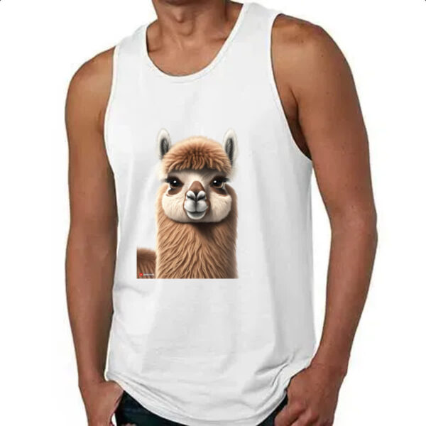 Camiseta Regata Lhama rosto deboche - Imagem 4