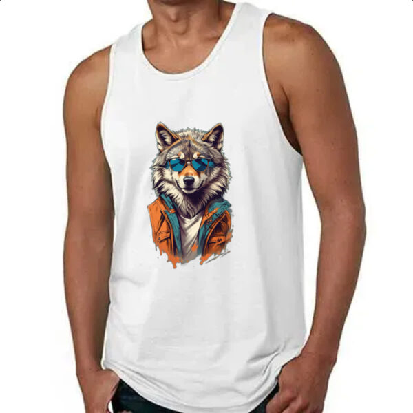 Camiseta Regata Lobo de jaqueta jeans - Imagem 4