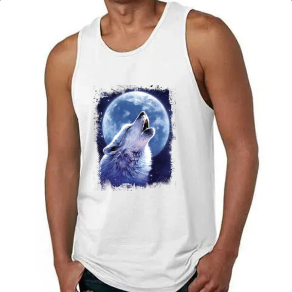 Camiseta Regata Lobo uivando ao luar - Imagem 4