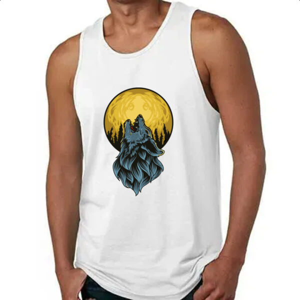 Camiseta Regata Lobo uivando pra lua - Imagem 4
