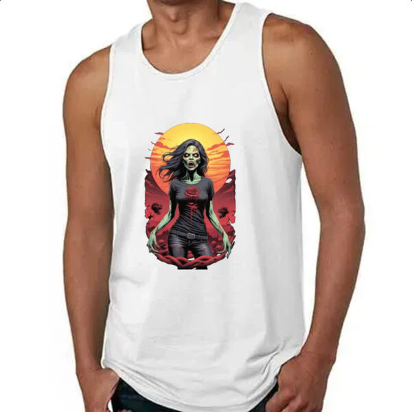 Camiseta Regata Mulher Zumbi Sunset Art - Imagem 4