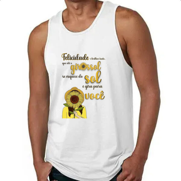 Camiseta Regata Mulher girassol esquece o sol - Imagem 4