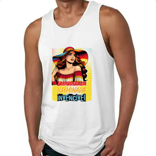 Camiseta Regata Mulher invencivel - Imagem 4