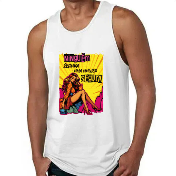 Camiseta Regata Mulher segura - Imagem 4