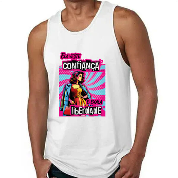 Camiseta Regata Mulher veste e exala - Imagem 4