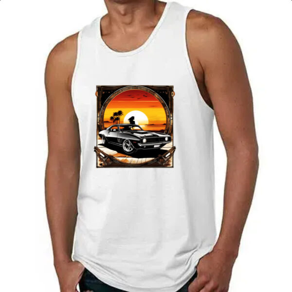 Camiseta Regata Muscle Car Sunset Art - Imagem 4