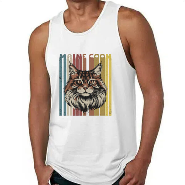 Camiseta Regata Maine Coon retro vintage - Imagem 4
