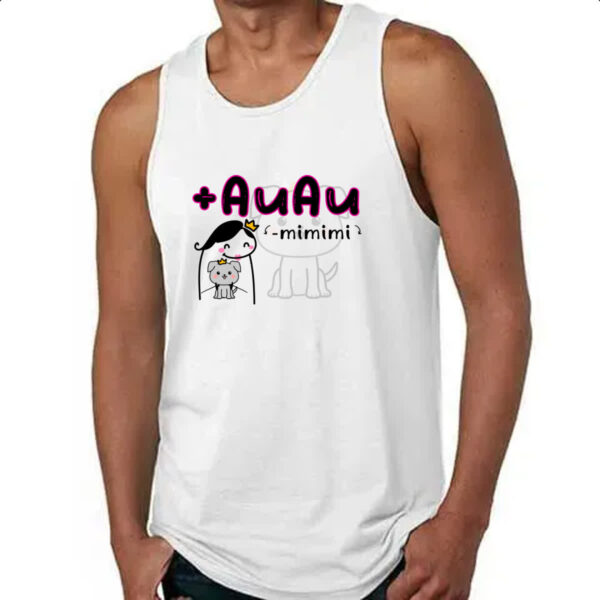 Camiseta Regata Mais au au e menos mimimi - Imagem 4